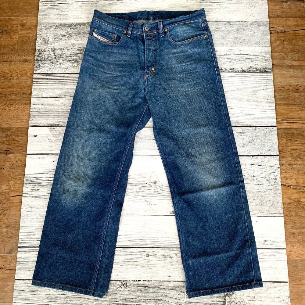 Diesel Jeans Kuratt Relaxed Fit Selvedge Denim Button Fly Jeans